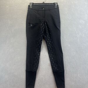 CARMA Breeches Full Horse Riding Pants Womens Size 36 Italy stretch US 4 Black